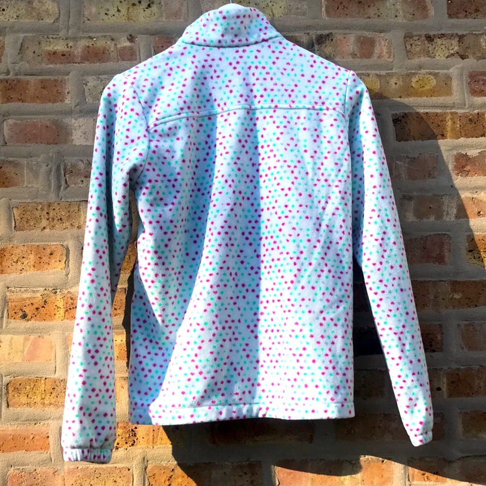 🎀2/$15 Adorable Columbia Polka Dot Full Zip Fleece - Picture 2 of 6